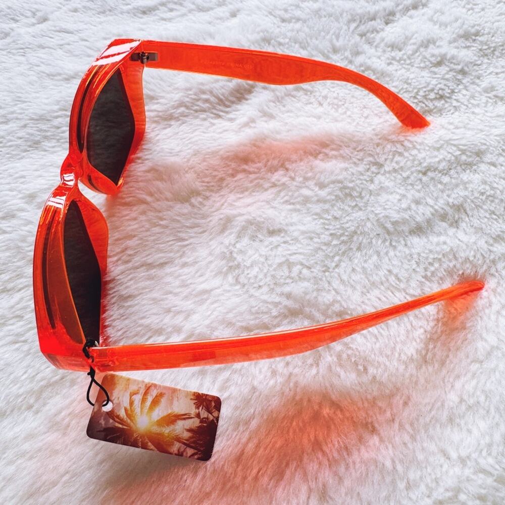 Cerise Bright Orange Mirrored Sunglasses - Picture 10 of 15